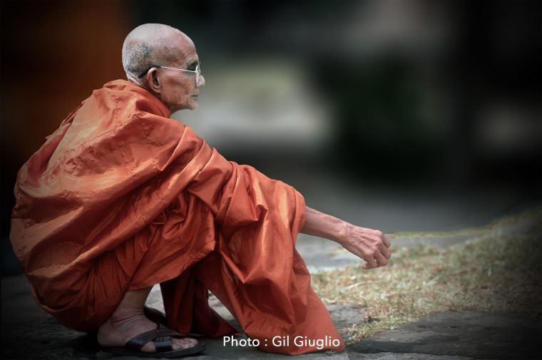 un moine bouddhiste à Pimaï