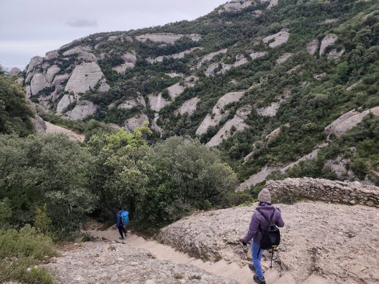 La descente vers l’abbaye de Montserrat.